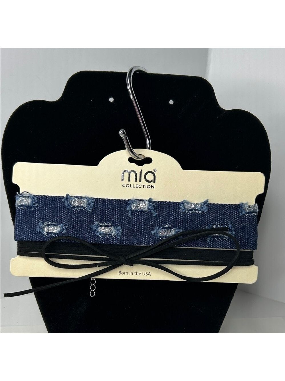 MISHA COLLECTION Blue Denim Choker Necklace